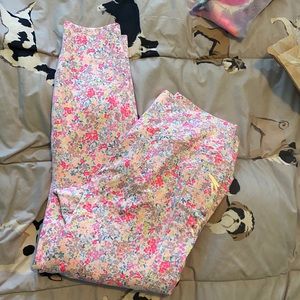 Vs pink ultimate floral leggings large
